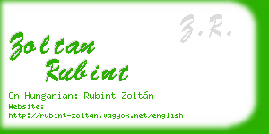 zoltan rubint business card